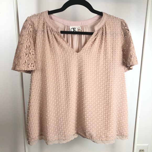 Anthropologie One September Cora Clip dot blouse S - Picture 7 of 17